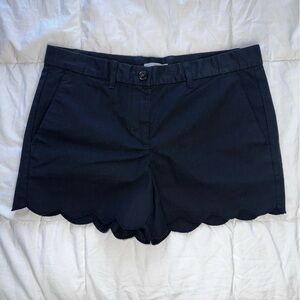 GAP Black Scalloped Hem High Waist Shorts